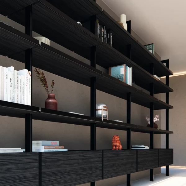 Step Living in alluminio nero opaco